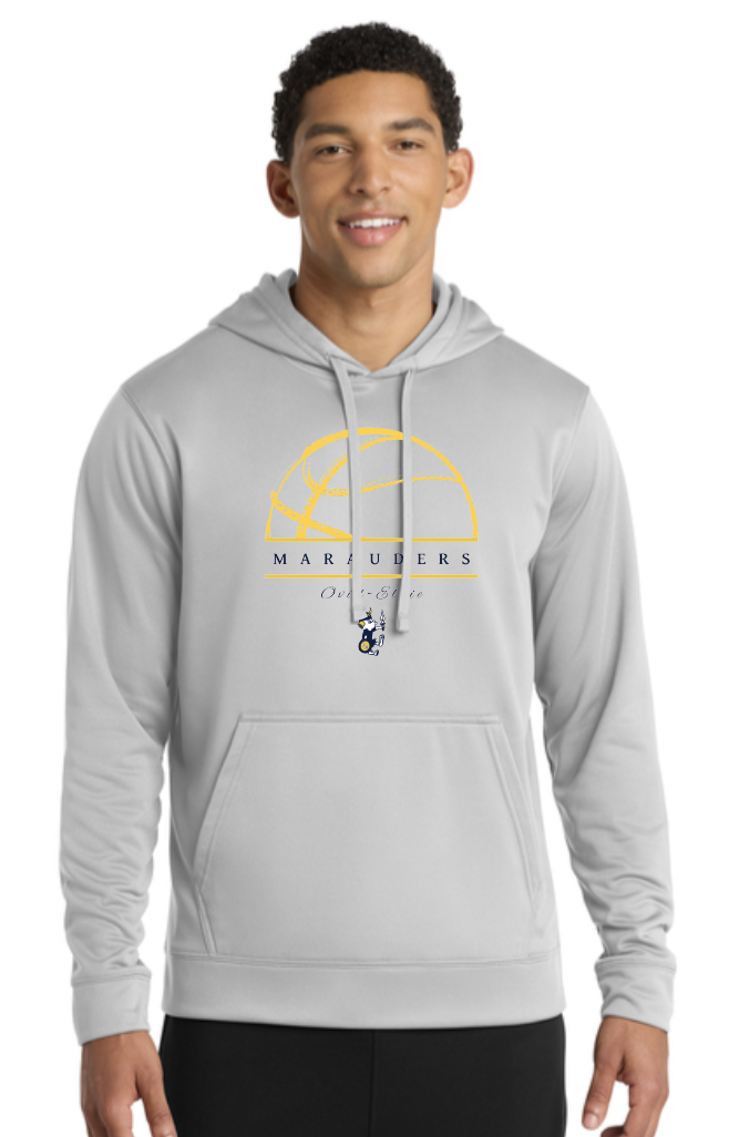 2026 Ovid-Elsie Basketball Port & Co™ Performance Fleece Pullover Hooded Sweatshirt SILVER