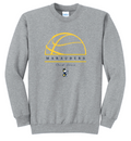 2026 Ovid-Elsie Basketball Port & Co™ Core Fleece Crewneck Sweatshirt GREY